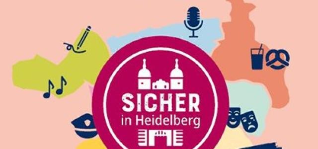 Werbeplakat zum Infomarkt: „Sicher unterwegs in Heidelberg“
