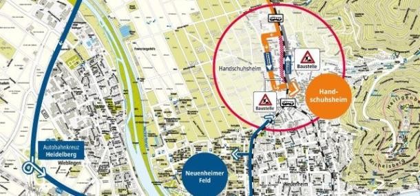 Laden Sie sich gern Flyer, Umleitungskarten und andere Informationen für sich und Ihre Kundschaft herunter.  Info-Materialien zur Neugestaltung Dossenheimer Landstraße