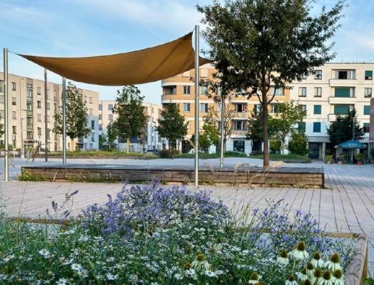 Gadamerplatz Bahnstadt Heidelberg (Foto: Stadt Heidelberg) Gadamerplatz Bahnstadt Heidelberg