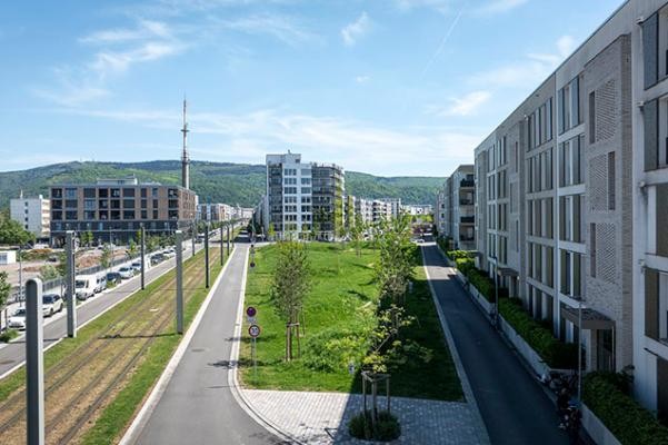 Spitzes Eck in der Bahnstadt Heidelberg (Foto: Christian Buck) Spitzes Eck in der Bahnstadt Heidelberg