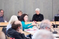 Engagierte Diskussion um Heidelbergs Profil als Kulturstadt: Teilnehmer der ersten Kulturwerkstatt am 18. Juni im Rathaus. (Foto: Buck)