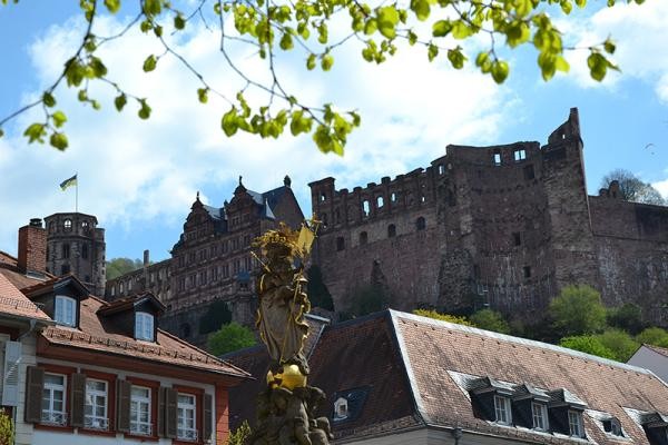 Heidelberger Schloss von unten 