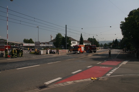 Heidelberg Pfaffengrund Gefahrguteinsatz: Bereich wurde weiträumig abgesperrt (Foto: Berufsfeuerwehr Heidelberg)