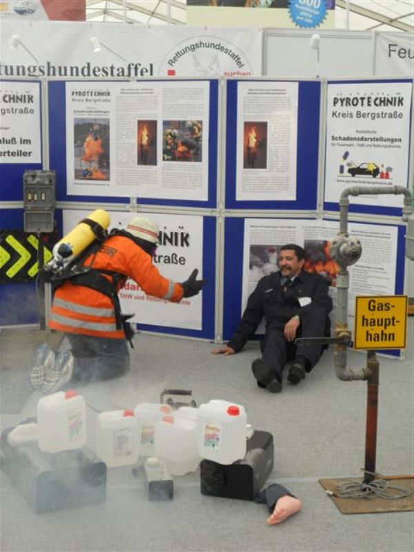 Stand der Hilfskräfte auf dem Maimarkt 2011(Foto: Berufsfeuerwehr Heidelberg)