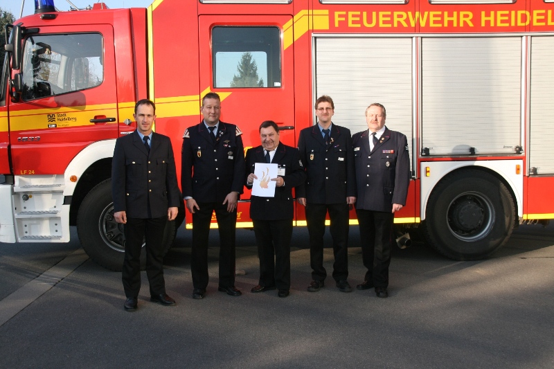 Ehrung von Stadtbrandmeister Albert Eppinger ( Fot: Feuerwehr Heidelberg)