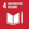 Logo Ziel 4 "Hochwertige Bildung" (Grafik: Vereinte Nationen)