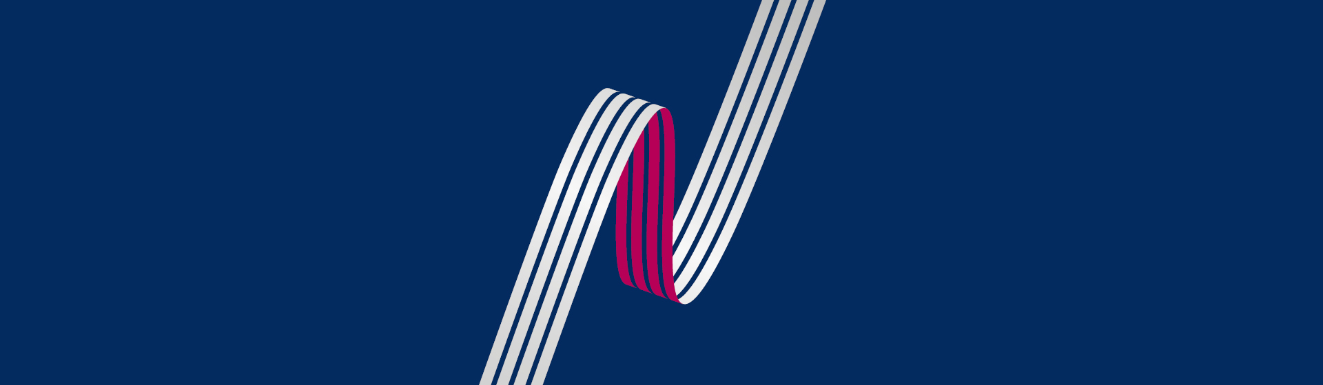 Band auf blauem Hintergrund.