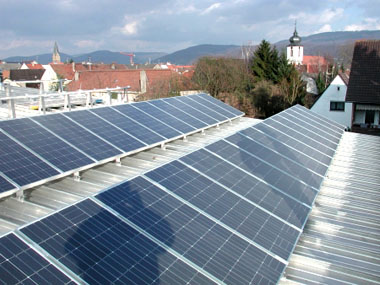 Solaranlage auf dem Dach des Kindergartens in der Hegenichstraße (Foto: Stadt Heidelberg)