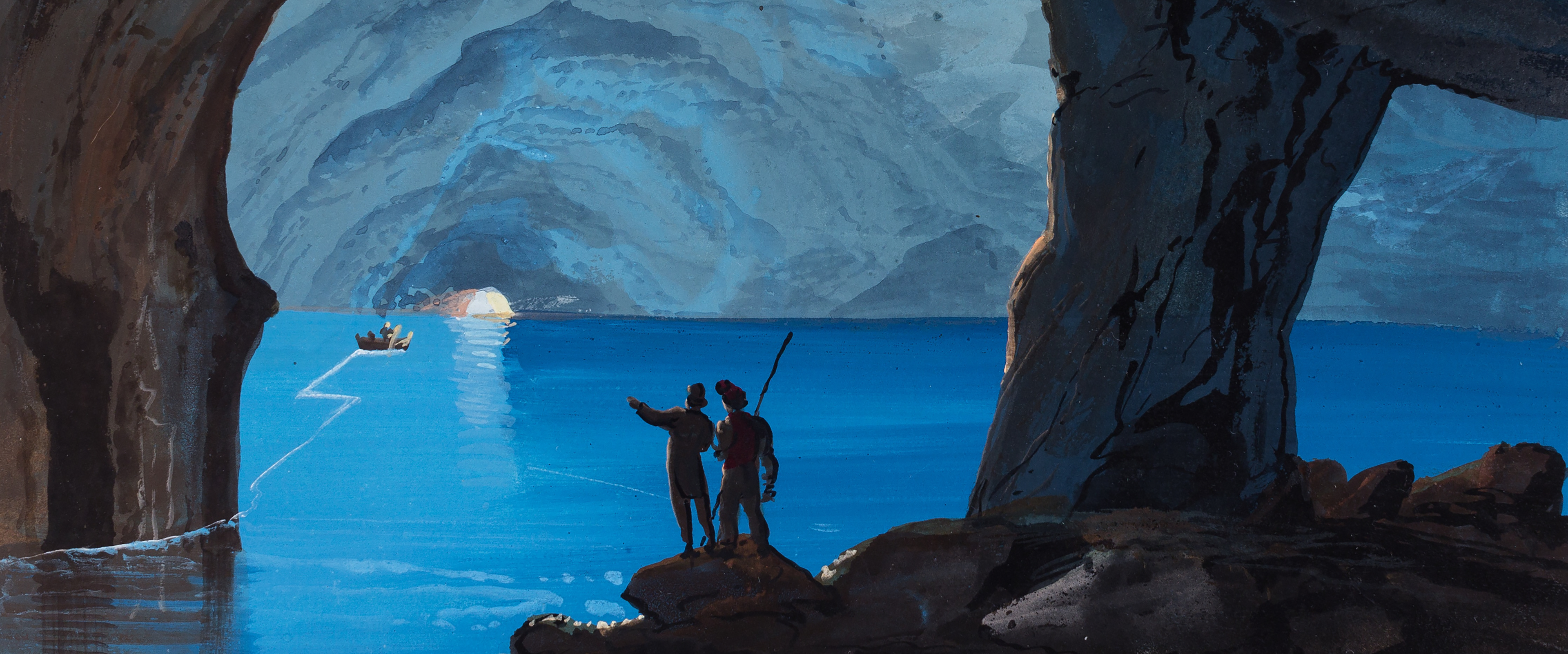 11_Rosa von Aretin_Blaue Grotte auf Capri_Gouache_Unschätzbar