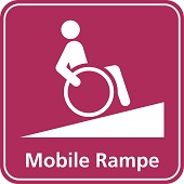 Dieses Symbol weist darauf hin, dass eine mobile Rampe vorhanden ist