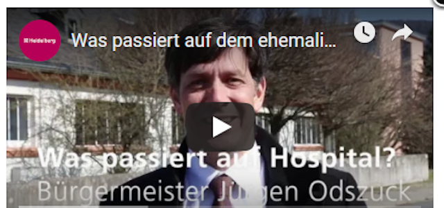 Symbolbild Mediathek (Foto: Stadt HD) Screenshot eines YouTube Videos der Stadt Heidelberg, mit dem Bürgermeister Jürgen Odszuck im Bild.