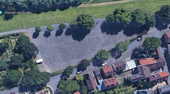 Kerweplatz Wieblingen von oben