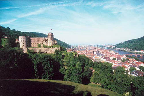 Blick auf das Heidelberger Schloss und die Altstadt