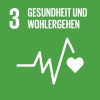 Logo Ziel 3 "Gesundheit und Wohlergehen" (Grafik: Vereinte Nationen)