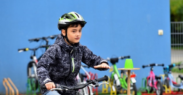 Grundschüler beim Mobilitätstag