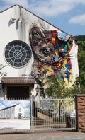 Kunstprojekt von Bordalo II auf der Westfassade der Chapel. (Foto: Stadt Heidelberg)