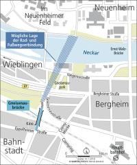 Karte zur angedachten Lage der Rad- und Fußverbindung (Foto: Peh & Schefcik)
