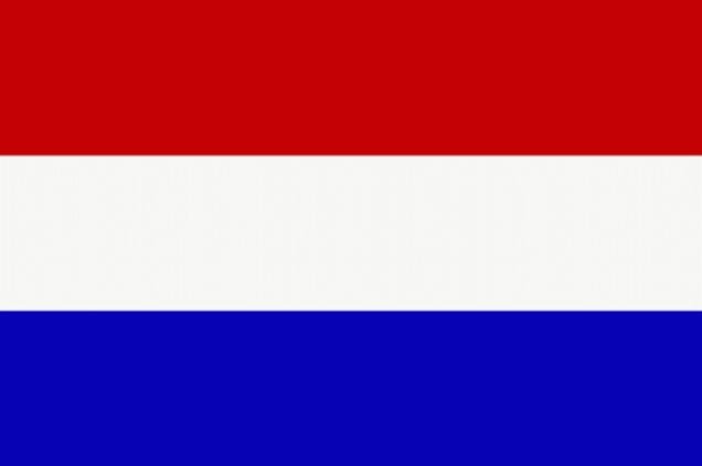 Flagge Niederlande: roter, weißer und dunkelblauer Balken horizontal.