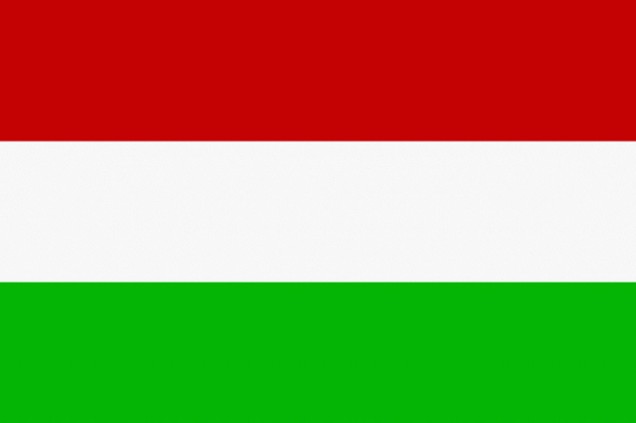 Flagge Ungarn: roter, weißer, grüner Balken horizontal.