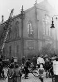 Pogromnacht 1938: Die Synagoge in der Heidelberger Altstadt wird zerstört. (Foto: Stadtarchiv)