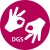Bild mit zwei Händen und den Buchstaben DGS für Deutsche Gebärdensprache
