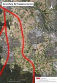 Luftbild des genauen Trassenverlaufs