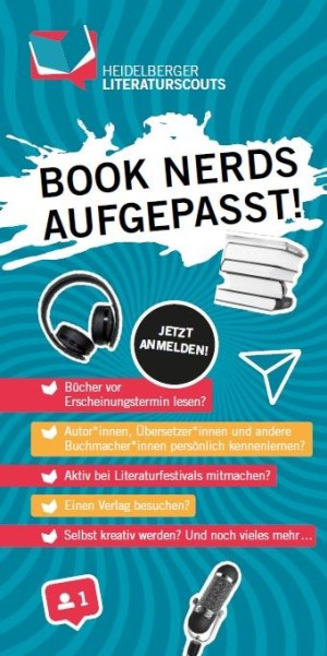 Jetzt anmelden für die Heidelberger Literatuscouts: Start des Programms am 4. Oktober 2023.