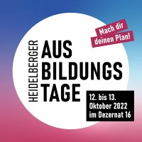 Logo und Einladung zu den Heidelberger Ausbildungstagen am 12. und 13. Oktober 2022 im Dezernat 16. 