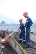 Mittels gasbefeuerten Trainingsgerät wurden Brände nachgestellt (Foto: Feuerwehr Heidelberg)