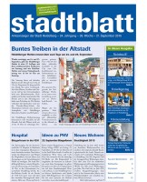 Titelbild des Stadtblatts der 38. Woche vom 21. September 2016