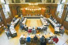 Großer Rathaussaal, in dem der Gemeinderat tagt. (Foto: Rothe)