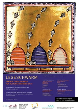 Plakat "Leseschwarm" in Lorsch
