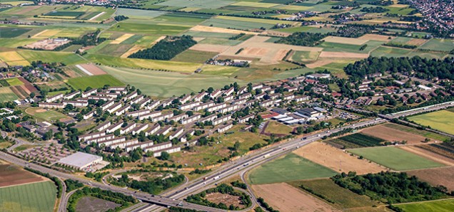 Luftaufnahme von Patrick-Henry-Village