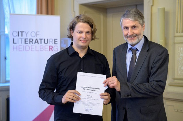 Clemens-Brentano-Preis der Stadt Heidelberg 2017 an Jan Snela verliehen. (Foto: Rothe)