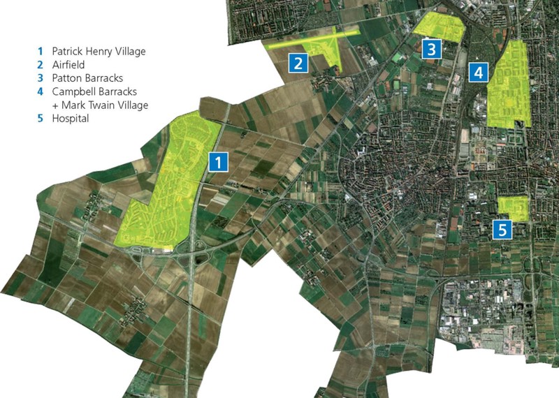 Übersicht der Konversionsflächen (Grafik: Stadt Heidelberg)