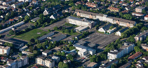 Luftbild vom Hospital-Gelände.