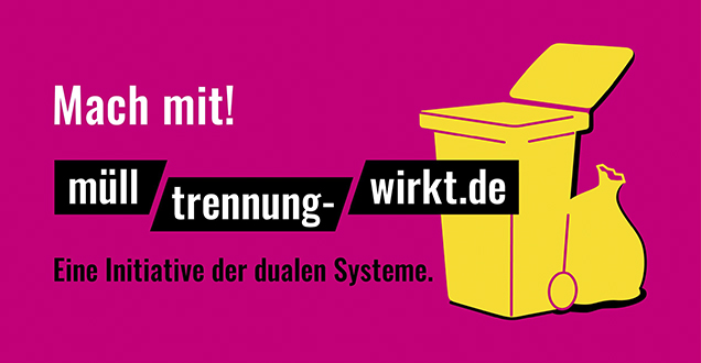 Plakat der Kampagne "Mülltrennung wirkt.de" der Dualen Systeme Deutschland