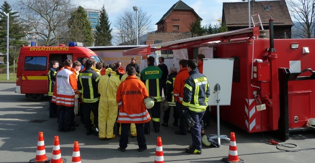Die Führungsgruppe als Bestandteil der Einsatzleitung (Foto: Feuerwehr Heidelberg)