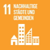 Logo Ziel 11 "Nachhaltige Städte und Gemeinden" (Grafik: Vereinte Nationen)