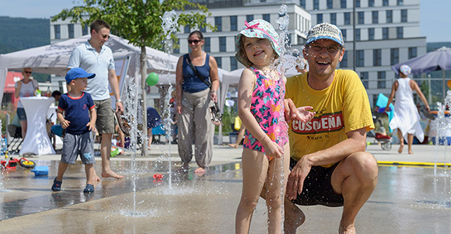 Stadtteilfest in der Bahnstadt im Sommer 2014 (Foto: Rothe) 