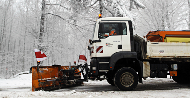 A vehicle of the cities snow-clearing team (Photo: City of Heidelberg)