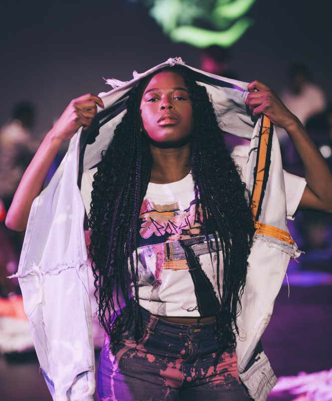 Upcycling Fashion auf dem Laufsteg, Foto: Sarah H&auml;hnle