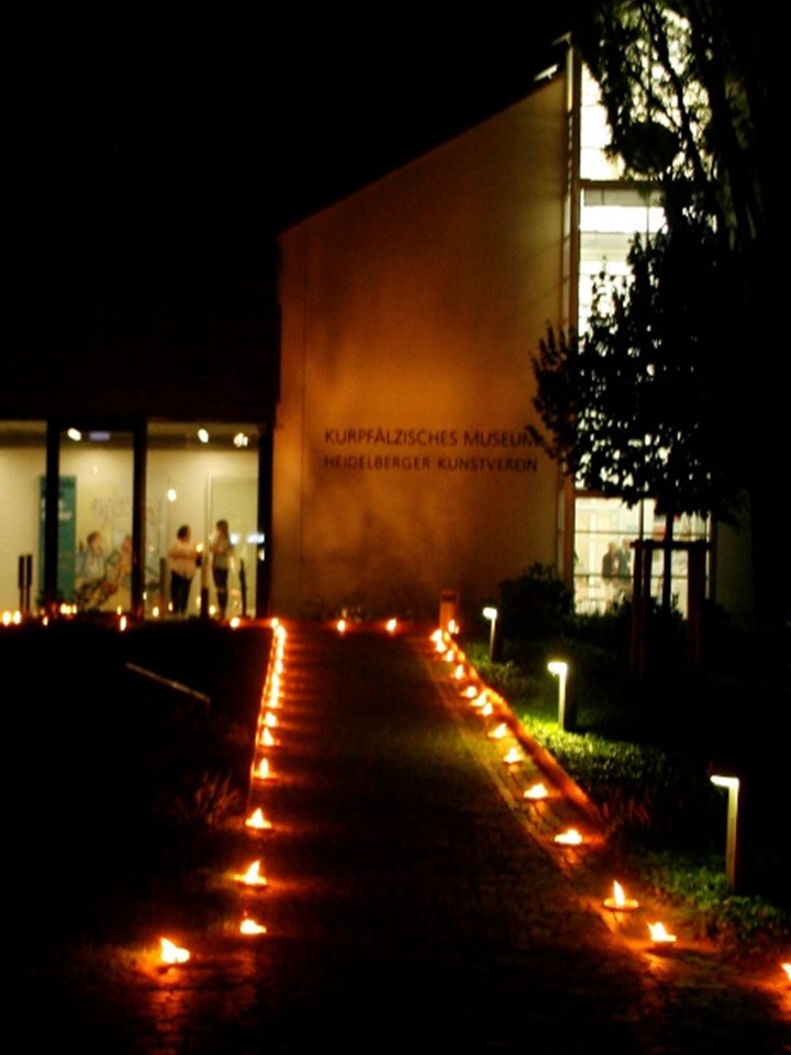 Das Kurpfälzische Museum im Kerzenschein, Foto: Seele Das Kurpfälzische Museum im Kerzenschein, Foto: Seele