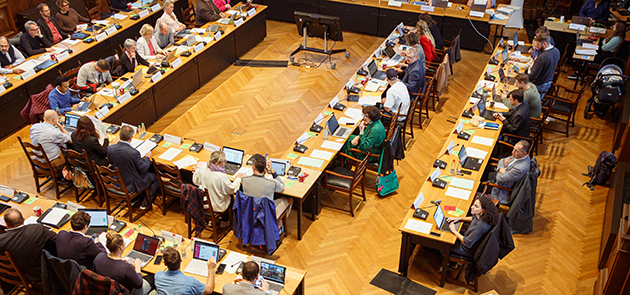 Der Gemeinderat (Foto: Stadt Heidelberg) Sitzung im Großen Rathaussaal