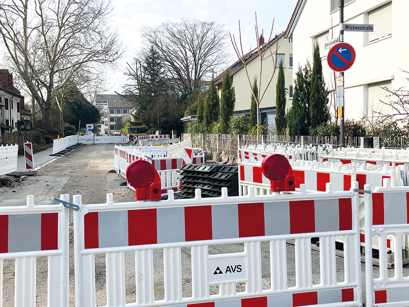 Abgesperrte Straße